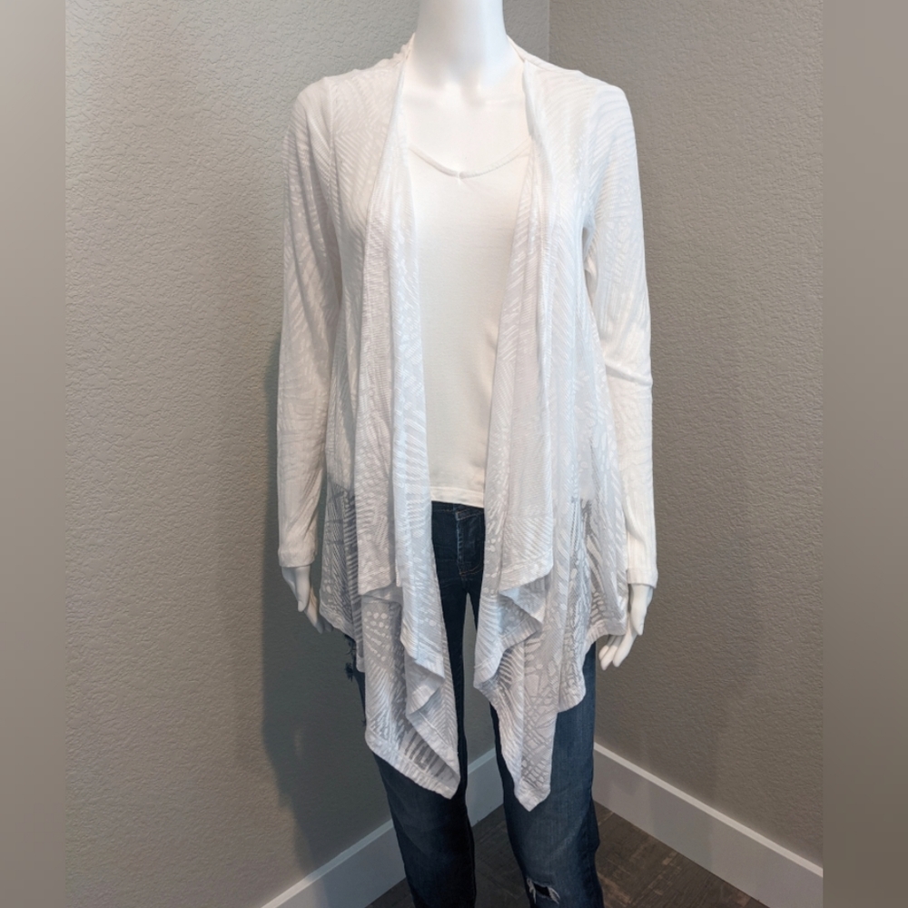 Calvin Klein White Draped Cardigan